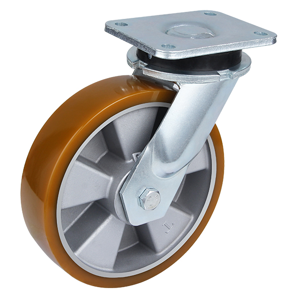 Roues pivotantes en polyuréthane pour moulage de charges très lourdes avec rotation à 360 degrés