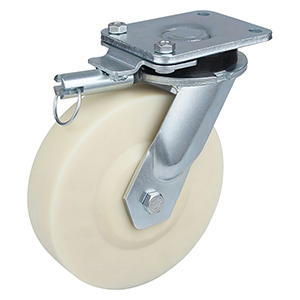 Fabricant de roues de roulette de verrouillage directionnel en nylon de moulage extra résistant en gros