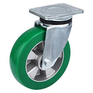 Roues pivotantes industrielles lourdes en polyuréthane élastique pour camions